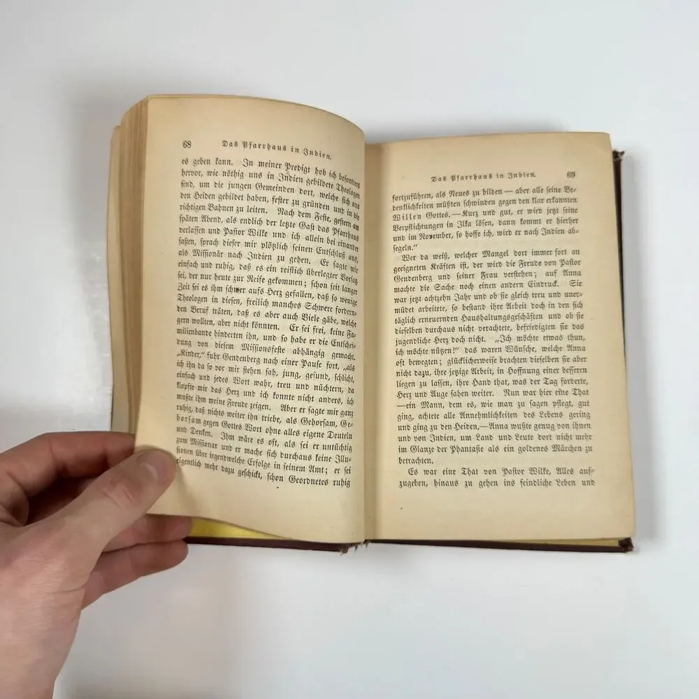 The Parsonage in India Antique book German Language